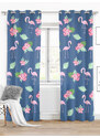 Edoti Curtain in flamingos 140x250 A499