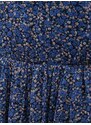 Modré květované šaty Pieces - Dámské