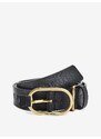 Tommy Hilfiger Černá dámský kožený pásek Tommy Jeans Logo Fashion Belt - Dámské