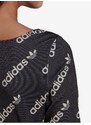 Černé dámské vzorované zkrácené tričko adidas Originals - Dámské