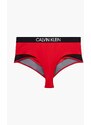 Červený spodní díl plavek High Waist Bikini Calvin Klein Underwear - Dámské