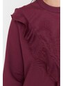 Trendyol Purple Frill Detailed Knitted Tunic