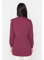 Trendyol Purple Frill Detailed Knitted Tunic