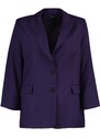 Trendyol Curve Purple Oversize Blazer Woven Jacket