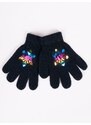 Yoclub Kids's Girls' Five-Finger Gloves With Hologram RED-0068G-AA50-003