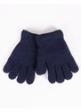 Yoclub Kids's Boys' Five-Finger Double-Layer Gloves RED-0104C-AA50-003 Navy Blue