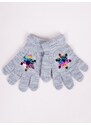 Yoclub Kids's Girls' Five-Finger Gloves With Hologram RED-0068G-AA50-006