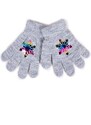 Yoclub Kids's Girls' Five-Finger Gloves With Hologram RED-0068G-AA50-006