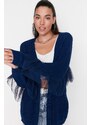 Trendyol Navy Blue Tulle Knitwear Cardigan