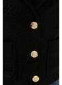 Trendyol Black Gold Button Detailní boucle kabát