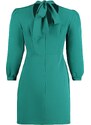 Mini tkané šaty Trendyol Curve Emerald Green A-line