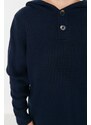 Trendyol Navy Blue Hooded Boy Knitwear Sweater