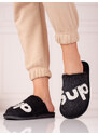 Women's slippers Shelvt warm black