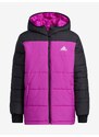 Černo-růžová holčičí prošívaná bunda adidas Performance - unisex