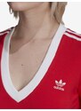 Červený dámský crop top adidas Originals - Dámské