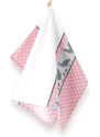 Zwoltex Unisex's Dish Towel In Package Folk Pink/Pattern