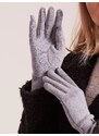 Fashionhunters Klasické šedé rukavice