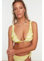 Trendyol Yellow Abstract Pattern Bikini Top