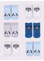 Yoclub Kids's Boys' Ankle Thin Cotton Socks Patterns Colours 6-pack SKS-0072C-AA00