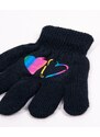 Yoclub Kids's Girls' Five-Finger Gloves With Hologram RED-0068G-AA50-004