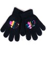 Yoclub Kids's Girls' Five-Finger Gloves With Hologram RED-0068G-AA50-004