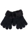 Yoclub Kids's Girls' Five-Finger Double-Layer Gloves RED-0103G-AA50-002