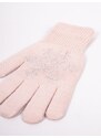 Yoclub Kids's Girls' Five-Finger Gloves With Jets RED-0216G-AA50-012