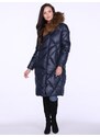 PERSO Woman's Coat BLH220039FXR Navy Blue