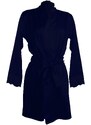 DKaren Woman's Housecoat Gosia Navy Blue