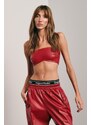 Trendyol X Sagaza Studio Red Faux Leather Bustier