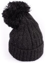 Winter women's hat with pompom Shelvt black