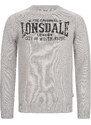 Pánský svetr Lonsdale 116043-Grey Melange/Black