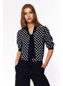 Dámské tričko NIfe Nife_Blouse_B140_Black/Peas