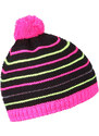 HUSKY Dětská čepice Cap 34 černá/neon růžová