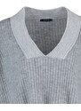 Trendyol Gray Soft Textured Oversized Collar Detailed Knitwear Sweater