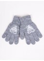 Yoclub Kids's Boys' Five-Finger Gloves With Reflector RED-0237C-AA50-004