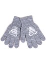 Yoclub Kids's Boys' Five-Finger Gloves With Reflector RED-0237C-AA50-004