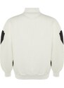 Trendyol Curve Ecru Printed Thick Raised Knitted Sweatshirt