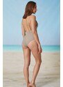 Koton V-Neck Swimwear with Buckle Detail