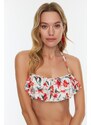 Dámský bikinový top Trendyol Floral Frill