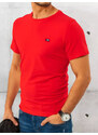 Pánské hladké červené tričko Dstreet