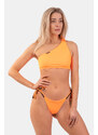 Nebbia One Shoulder Bandeau Bikini Top 449 Orange Neon M