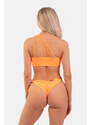 Nebbia One Shoulder Bandeau Bikini Top 449 Orange Neon M