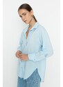 Trendyol Blue Embroidered Shirt