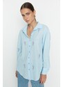 Trendyol Blue Embroidered Shirt