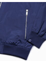 Ombre Clothing Pánská klasická bunda bomber - tmavě modrá V4 C439