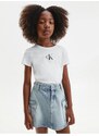 Bílé holčičí tričko Calvin Klein Jeans - Holky