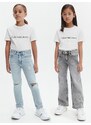 Bílé holčičí tričko Calvin Klein Jeans - Holky