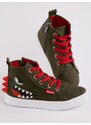 Denokids Dinosaur Boys' Khaki Sneakers Sneakers