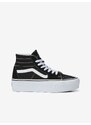 Černé dámské kotníkové kožené tenisky na platformě VANS Sk8-Hi T - Dámské